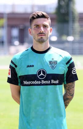 FUSSBALL 1 BUNDESLIGA SAISON 2022 2023 05 07 2022 photo opportunity at VfB Stuttgart on the training ground goalkeeper Fabian Bredlow