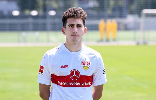 FOOTBALL 1 FEDERAL LEAGUE SEASON 2022 2023 05 07 2022 photo opportunity at VfB Stuttgart on the training ground Oemer Faruk Beyaz