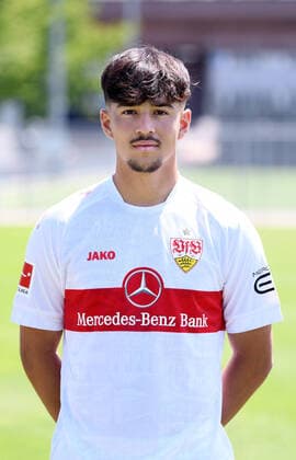 FUSSBALL 1 BUNDESLIGA SAISON 2022 2023 05 07 2022 photo opportunity at VfB Stuttgart on the training ground Laurin Ulrich
