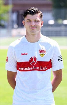 FUSSBALL 1 BUNDESLIGA SAISON 2022 2023 05 07 2022 Photo opportunity at VfB Stuttgart on the training ground Antonis Aidonis