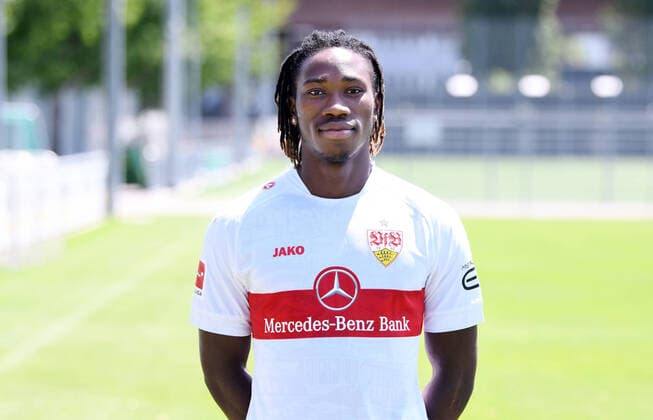 FOOTBALL 1 FEDERAL LEAGUE SEASON 2022 2023 05 07 2022 Photo session at VfB Stuttgart training ground Mohamed Sankoh