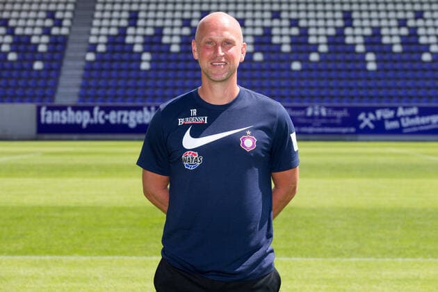 Teampraesentation Aue 05 07 2022 coach Timo Rost, Erzgebirge Aue FC Erzgebirge Aue, 3 Liga, Porträttermin 2022 2023 , Aue, 05 07 2022, Erzgebirgsstadion, football ,
