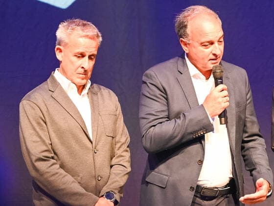 Hansi Mueller and Pierre Littbarski Germany vs France, World Cup 1982, semi-final, football, night of Seville, 06 07 2022 Germany vs France, World Cup 1982, semi-final, legends evening, night of Seville, football, 40th anniversary, 06 07 2022 Dortmund Copyright: xEibner-Pressefotox EP_THR