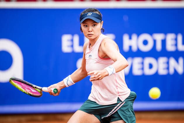 220707 Su Jeong Jang, Korea, during day 4 of the WTA Nordea Open on July 7, 2022 in Bastad,  Copyright: CHRISTOFFERxBORGxMATTISSON BB220707CB007