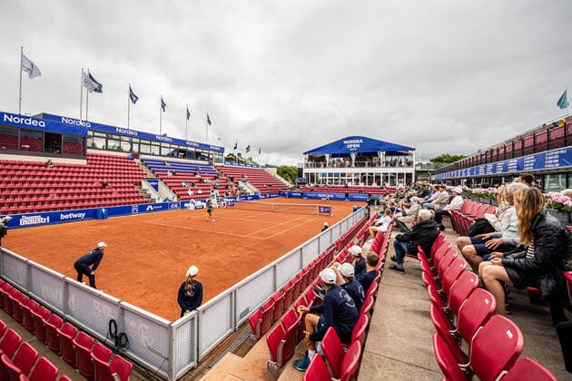 220707 Interior of the center court during day 4 of the WTA Nordea Open on July 7, 2022 in Bastad,  Copyright: CHRISTOFFERxBORGxMATTISSON BB220707CB014