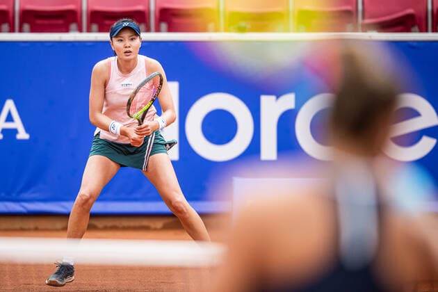 220707 Su Jeong Jang, Korea, during day 4 of the WTA Nordea Open on July 7, 2022 in Bastad,  Copyright: CHRISTOFFERxBORGxMATTISSON BB220707CB016