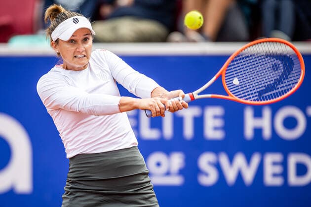 220707 Lauren Davis, USA, during day 4 of the WTA Nordea Open on July 7, 2022 in Bastad,  Copyright: CHRISTOFFERxBORGxMATTISSON BB220707CB068