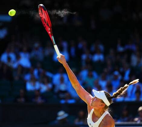 Mandatory Credit: Photo by Javier Garcia Shutterstock (13018047bq) Elena Rybakina during her semi final match Wimbledon Tennis Championships, Day 11, The All England Lawn Tennis and Croquet Club, London, UK - 07 Jul 2022 Wimbledon Tennis Championships, Day 11, The All England Lawn Tennis and Croquet Club, London, UK - 07 Jul 2022  Copyright: xJavierxGarcia Shutterstockx 13018047bq
