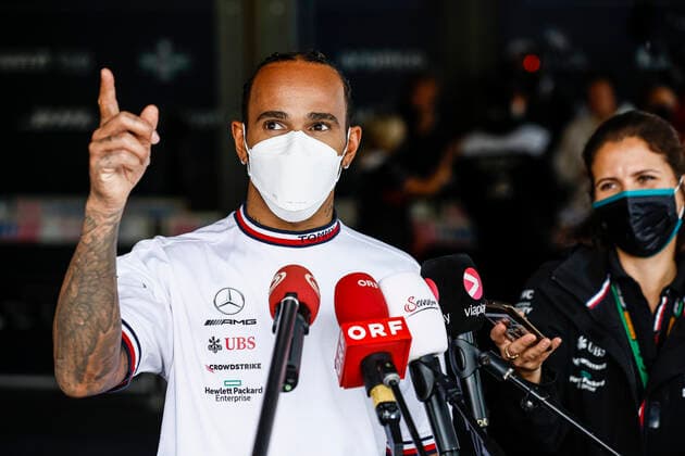 44 Lewis Hamilton GBR, Mercedes AMG Petronas F1 Team , F1 Grand Prix of Austria at Red Bull Ring on July 7, 2022 in Spielberg, Austria Photo by HOCH ZWEI Spielberg Austria
