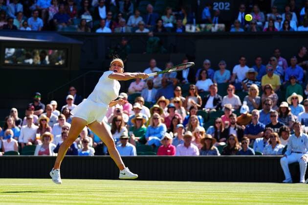 Mandatory Credit: Photo by Javier Garcia Shutterstock (13018047cc) Simona Halep during her semi final match Wimbledon Tennis Championships, Day 11, The All England Lawn Tennis and Croquet Club, London, UK - 07 Jul 2022 Wimbledon Tennis Championships, Day 11, The All England Lawn Tennis and Croquet Club, London, UK - 07 Jul 2022  Copyright: xJavierxGarcia Shutterstockx 13018047cc