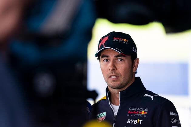 July 7, 2022, Spielberg, Austria: SERGIO PEREZ of Mexico and Red Bull Racing talks to the media during preparations of the 2022 FIA Formula 1 Austrian Grand Prix at the Red Bull Ring in Spielberg, Austria. Spielberg Austria - ZUMAg147 20220707_zap_g147_008 Copyright: xJamesxGasperottix
