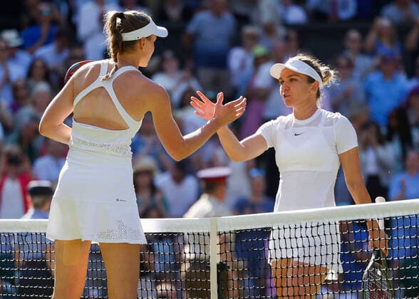 Elena Rybakina KAZ Tennis Wimbledon 2022 Grand Slam ITF ATP WTA AELTC London Great Britain 7 July 2022 Copyright: xJuergenxHasenkopfx