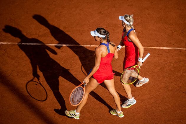 220707 Elina Avanesyan and Caijsa Hennemann, Sweden, depress during day 4 of the WTA Nordea Open on July 7, 2022 in Bastad,  Copyright: CHRISTOFFERxBORGxMATTISSON BB220707CB111