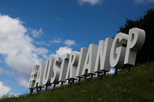 Red Bull Ring During F1 Austrian Grand Prix View of the AustrianGP sign on the circuit before practice and qualifying sessions for the Formula 1 Austrian Grand Prix at Red Bull Ring in Spielberg, Austria on July 8, 2022. Spielberg Austria  Copyright: xJakubxPorzyckix originalFilename:porzycki-redbullr220708_npvBX.jpg