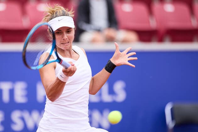BÅSTAD 20220708 Viktoriya Tomova, Bulgarien i semifinalen under tennisturneringen Nordea Open i Bastad. BÅSTAD SVERIGE Tennis x11830x  Copyright: xAndersxBjurö TTx NORDEA OPEN 2022