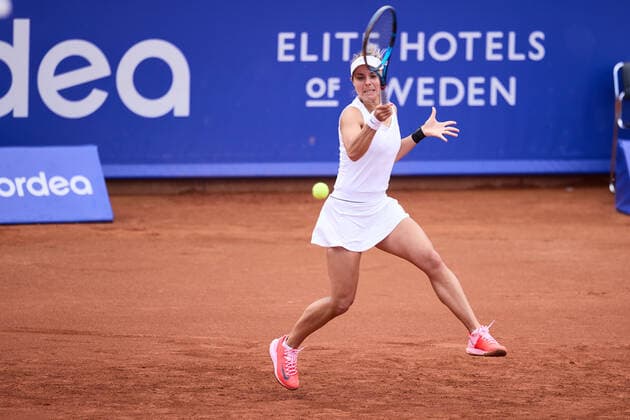 BÅSTAD 20220708 Viktoriya Tomova, Bulgarien i semifinalen under tennisturneringen Nordea Open i Bastad. BÅSTAD SVERIGE Tennis x11830x  Copyright: xAndersxBjurö TTx NORDEA OPEN 2022