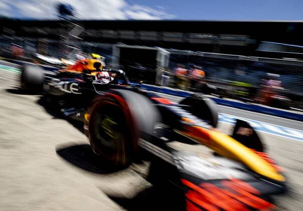 SPIELBERG Sergio Perez 11 with the Oracle Red Bull Racing RB18 Honda in the pit lane during practice 1 ahead of the F1 Grand Prix of Austria at the Red Bull Ring on July 8, 2022 in Spielberg, Austria ANP SEM VAN DER WAL F1 Grand Prix of Austria Practice 2022 xVIxANPxSportx xxANPxIVx 451491127 originalFilename: 451491127.jpg