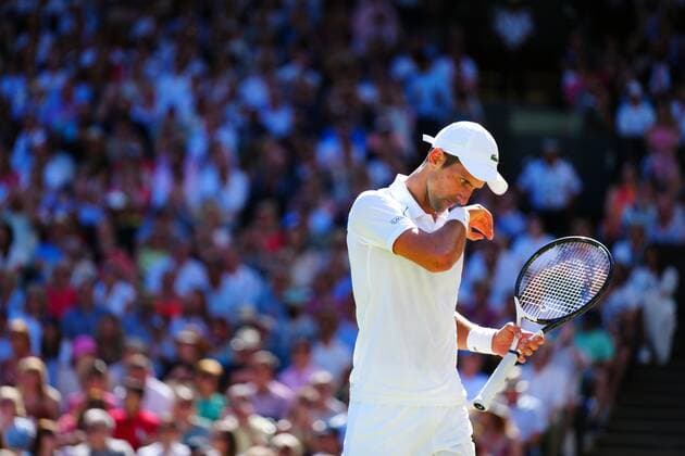 Mandatory Credit: Photo by Javier Garcia Shutterstock (13018051dl) Novak Djokovic during his semi-final match Wimbledon Tennis Championships, Day 12, The All England Lawn Tennis and Croquet Club, London, UK - 08 Jul 2022 Wimbledon Tennis Championships, Day 12, The All England Lawn Tennis and Croquet Club, London, UK - 08 Jul 2022  Copyright: xJavierxGarcia Shutterstockx 13018051dl