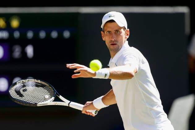 Novak Djokovic SRB Tennis Wimbledon 2022 Grand Slam ITF ATP WTA AELTC London Great Britain 8 July 2022 Copyright: xJuergenxHasenkopfx