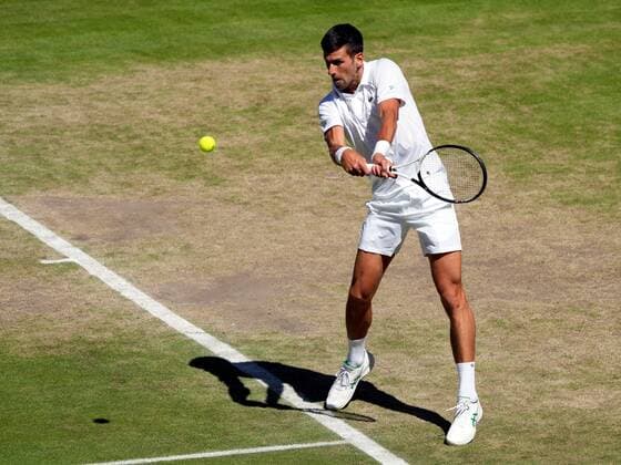 Mandatory Credit: Photo by Dave Shopland Shutterstock (13018048q) Novak Djokovic during his semi-final match Wimbledon Tennis Championships, Day 12, The All England Lawn Tennis and Croquet Club, London, UK - 08 Jul 2022 Wimbledon Tennis Championships, Day 12, The All England Lawn Tennis and Croquet Club, London, UK - 08 Jul 2022  Copyright: xDavexShopland Shutterstockx 13018048q