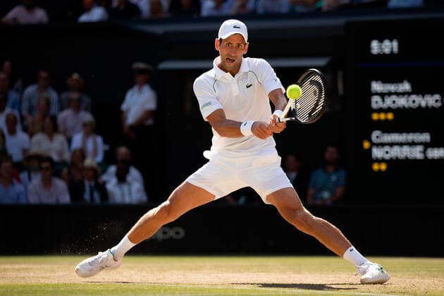 Sport Bilder des Tages Mandatory Credit: Photo by Ella Ling Shutterstock (13018049t) Novak Djokovic during his semi-final match Wimbledon Tennis Championships, Day 12, The All England Lawn Tennis and Croquet Club, London, UK - 08 Jul 2022 Wimbledon Tennis Championships, Day 12, The All England Lawn Tennis and Croquet Club, London, UK - 08 Jul 2022  Copyright: xEllaxLing Shutterstockx 13018049t
