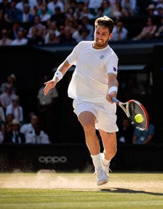 Mandatory Credit: Photo by Ella Ling Shutterstock (13018049u) Cameron Norrie during his semi-final match Wimbledon Tennis Championships, Day 12, The All England Lawn Tennis and Croquet Club, London, UK - 08 Jul 2022 Wimbledon Tennis Championships, Day 12, The All England Lawn Tennis and Croquet Club, London, UK - 08 Jul 2022  Copyright: xEllaxLing Shutterstockx 13018049u