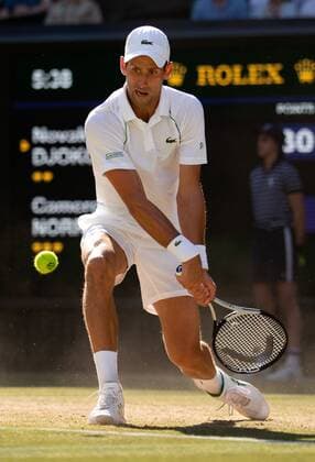 Mandatory Credit: Photo by Ella Ling Shutterstock (13018049ar) Novak Djokovic during his semi-final match Wimbledon Tennis Championships, Day 12, The All England Lawn Tennis and Croquet Club, London, UK - 08 Jul 2022 Wimbledon Tennis Championships, Day 12, The All England Lawn Tennis and Croquet Club, London, UK - 08 Jul 2022  Copyright: xEllaxLing Shutterstockx 13018049ar