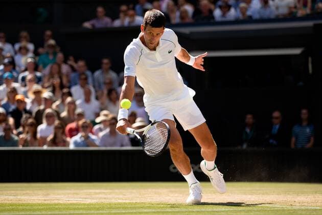 Mandatory Credit: Photo by Ella Ling Shutterstock (13018049bc) Novak Djokovic during his semi-final match Wimbledon Tennis Championships, Day 12, The All England Lawn Tennis and Croquet Club, London, UK - 08 Jul 2022 Wimbledon Tennis Championships, Day 12, The All England Lawn Tennis and Croquet Club, London, UK - 08 Jul 2022  Copyright: xEllaxLing Shutterstockx 13018049bc