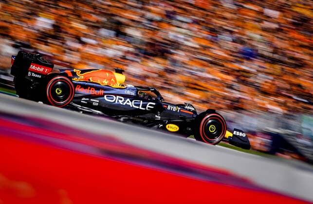 SPIELBERG Max Verstappen 1 with the Oracle Red Bull Racing RB18 Honda during the qualifying ahead of the F1 Grand Prix of Austria at the Red Bull Ring on July 8, 2022 in Spielberg, Austria ANP SEM VAN DER WAL F1 Grand Prix of Austria Qualifying 2022 xVIxANPxSportx xxANPxIVx 451500888 originalFilename: 451500888.jpg