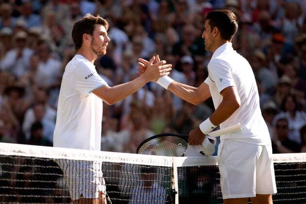 Mandatory Credit: Photo by Ella Ling Shutterstock (13018049bm) Novak Djokovic celebrates victory in his semi-final match against Cameron Norrie Wimbledon Tennis Championships, Day 12, The All England Lawn Tennis and Croquet Club, London, UK - 08 Jul 2022 Wimbledon Tennis Championships, Day 12, The All England Lawn Tennis and Croquet Club, London, UK - 08 Jul 2022  Copyright: xEllaxLing Shutterstockx 13018049bm