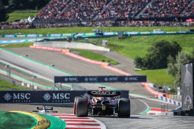 FORMULA 1 - GP of Austria 2022 SPIELBERG,AUSTRIA,08.JUL.22 - MOTORSPORTS, FORMULA 1 - Grand Prix of Austria, Red Bull Ring, practice and qualifying. Image shows Max Verstappen (NED Red Bull Racing).  GEPAxpictures xManfredxBinder