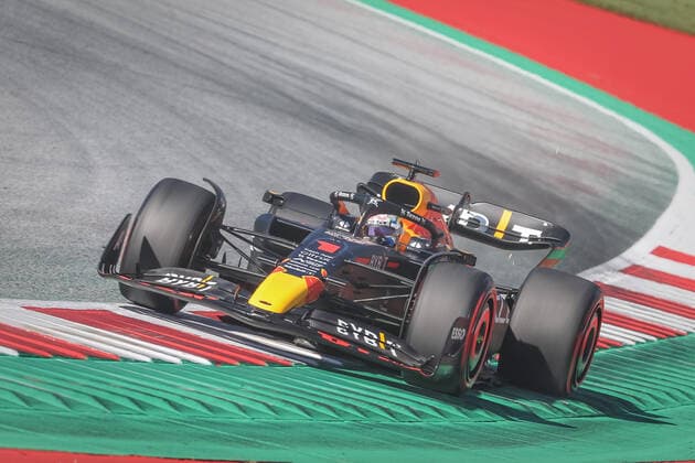 FORMULA 1 - GP of Austria 2022 SPIELBERG,AUSTRIA,08.JUL.22 - MOTORSPORTS, FORMULA 1 - Grand Prix of Austria, Red Bull Ring, practice and qualifying. Image shows Max Verstappen (NED Red Bull Racing).  GEPAxpictures xManfredxBinder