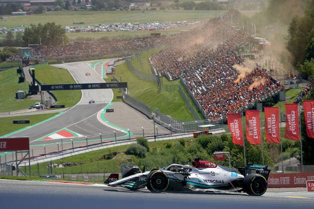 08 07 2022, Red Bull Ring , Spielberg, Formula 1 BWT Austrian Grand Prix 2022 , in picture George Russell GBR , Mercedes AMG Petronas Formula One Team photo EU Images Spielberg Red Bull Ring Styria Austria  eu-images-506