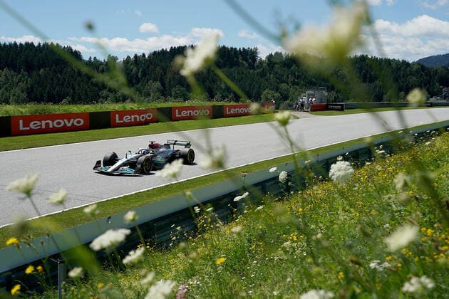 08 07 2022, Red Bull Ring , Spielberg, Formula 1 BWT Austrian Grand Prix 2022 , in picture George Russell GBR , Mercedes AMG Petronas Formula One Team photo EU Images Spielberg Red Bull Ring Styria Austria  eu-images-506