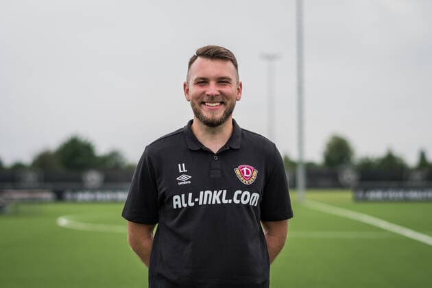 Team manager Justin Leo Löwe Loewe SG Dynamo Dresden 3 Liga, portrait date 2022 2023