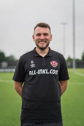 Team manager Justin Leo Löwe Loewe SG Dynamo Dresden 3 Liga, portrait date 2022 2023