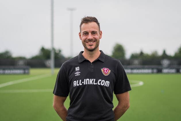 Physiotherapist Korbinian Dötter Doetter SG Dynamo Dresden 3 Liga, Porträttermin 2022 2023