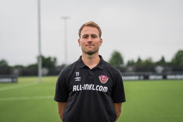 Physiotherapist Tony Fischer SG Dynamo Dresden 3 league, portrait date 2022 2023