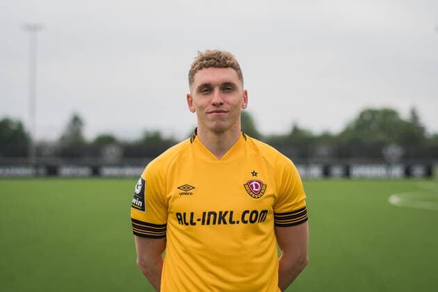 Luca Herrmann SG Dynamo Dresden 3 league, portrait date 2022 2023
