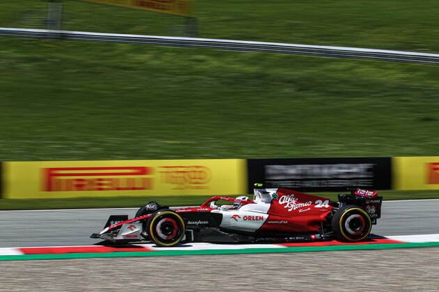 Guanyu Zhou (CIN) Alfa Romeo C42 during 2022 Austrian Grand Prix - Qualifying, Formula 1 Championship in Spielberg, Austria, July 08 2022  Copyright: xAlessioxDexMarcox xipa-agency.nex xx 0