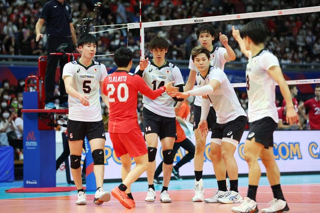 Japan team group, Mannschaftsbild, Totale JULY 8, 2022 - Volleyball : FIVB Volleyball Nations League 2022 Men s Preliminary Round between Japan - Canada at Maruzen Intec Arena Osaka, Osaka, Japan. Noxthirdxpartyxsales  (192996639)