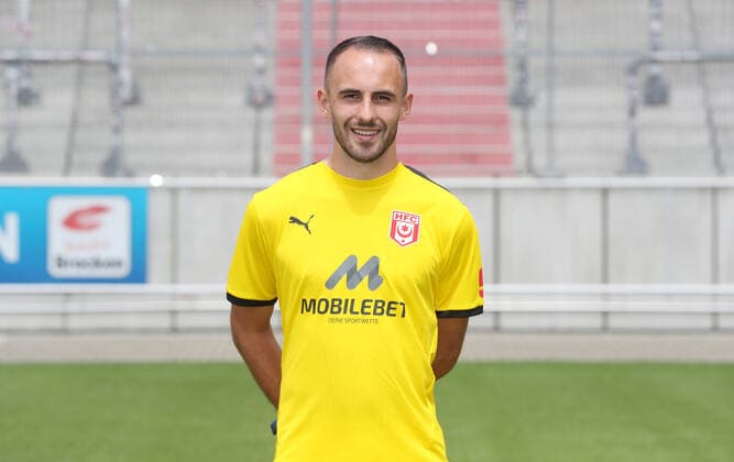 Teampraesentation Halle 08 07 2022 Goalkeeper Felix Gebhardt 23, Halle Hallescher FC, 3 Liga, Porträttermin 2022 2023 , Halle, 08 07 2022, Leuna Chemie Stadion, Football ,