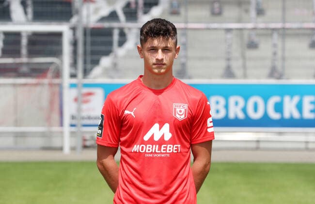 Teampraesentation Halle 08 07 2022 Lucas Halangk 16, Halle Hallescher FC, 3 Liga, Porträttermin 2022 2023 , Halle, 08 07 2022, Leuna Chemie Stadion, Football ,