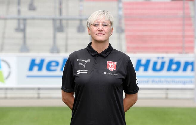 Teampraesentation Halle 08 07 2022 Technical Assistant Sandra Schultze Halle Hallescher FC, 3 Liga, Porträttermin 2022 2023 , Halle, 08 07 2022, Leuna Chemie Stadion, Football ,