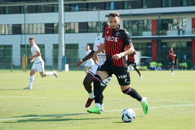 Amine Gouiri (OGC Nice) FOOTBALL : OGC Nice vs Cercle Brugge - Match amical de reprise - Nice - 09 07 2022 NorbertScanella Panoramic 