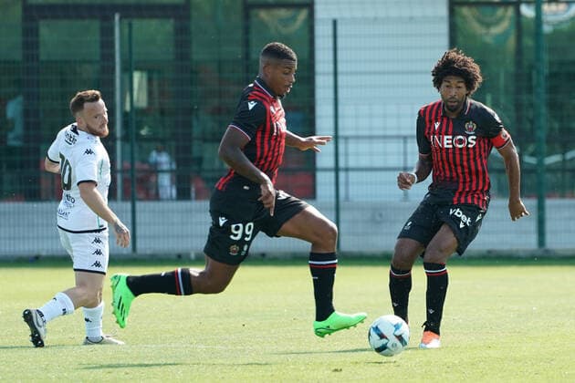 Mario Lemina (OGC Nice) FOOTBALL : OGC Nice vs Cercle Brugge - Match amical de reprise - Nice - 09 07 2022 NorbertScanella Panoramic 
