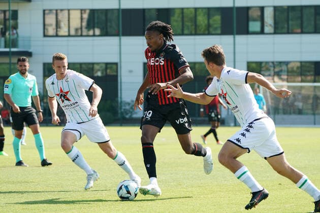 Khephren Thuram (OGC Nice) FOOTBALL : OGC Nice vs Cercle Brugge - Match amical de reprise - Nice - 09 07 2022 NorbertScanella Panoramic 