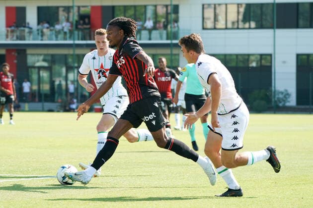 Khephren Thuram (OGC Nice) FOOTBALL : OGC Nice vs Cercle Brugge - Match amical de reprise - Nice - 09 07 2022 NorbertScanella Panoramic 