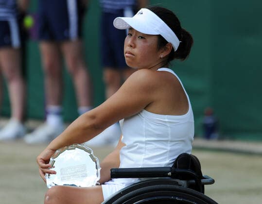 Tennis Championships - Week Two - Day Thirteen - All England Lawn Tennis Club, Wimbledon - Saturday 9th July 2022 Ladies Wheelchair Final. Singles. Diede De Groot (NED) v Yui Kamiji (Japan) Yui Kamiji (Japan) 
