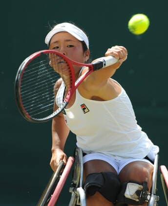 Tennis Championships - Week Two - Day Thirteen - All England Lawn Tennis Club, Wimbledon - Saturday 9th July 2022 Ladies Wheelchair Final. Singles. Diede De Groot (NED) v Yui Kamiji (Japan) Yui Kamiji (Japan) 